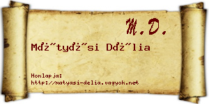 Mátyási Délia névjegykártya